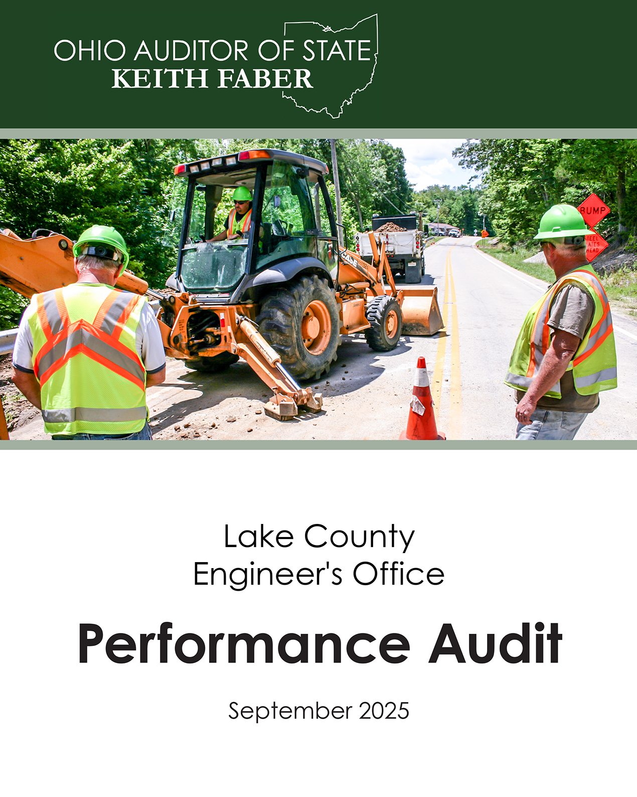 Lake County Engineer's Office report cover